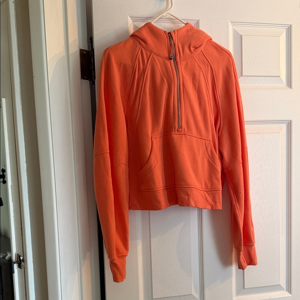 lululemon athletica Orange Half-Zip Hoodie